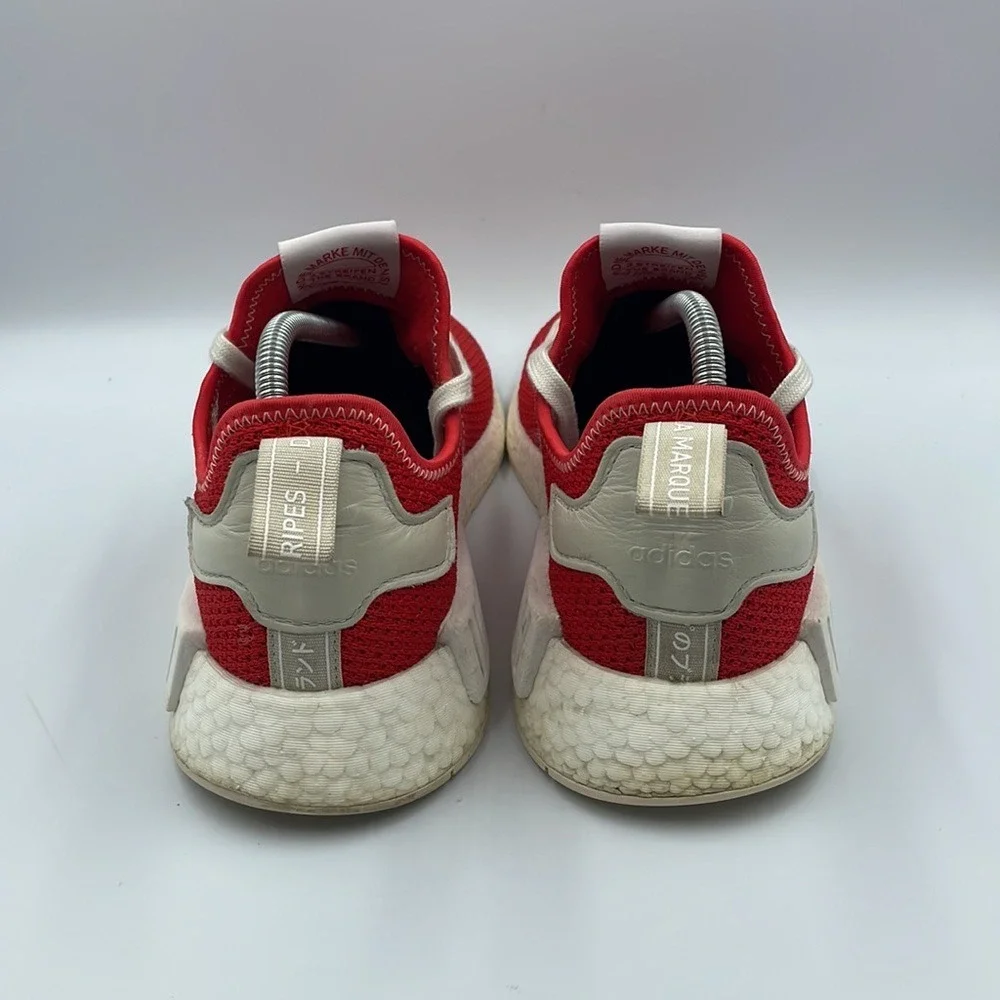 Adidas NMD R1 Red White Running Shoes BD7897 Men's Sz 10